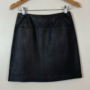 Vintage Newport News 100% Genuine Leather Mini Skirt